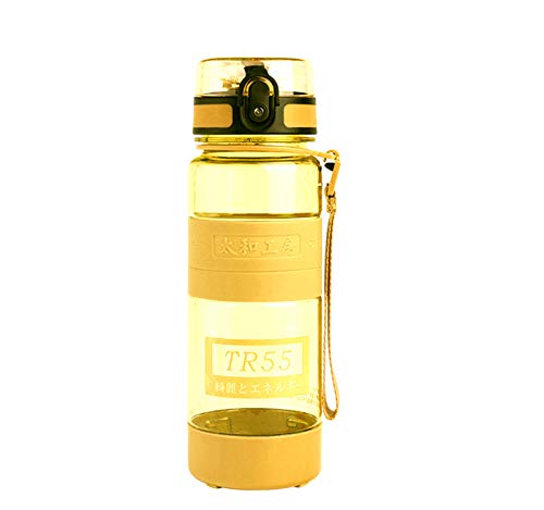 Gee Yu TR55 Ion Energy Multi-Functional Cold/Hot Sports Water Bottle BPA Free (Yellow, 24oz 700ml)
