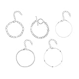 PC Gold Silber Kettenarmband Set Damenmode Perlen Armband Schmuck Damen Mädchen Armband Set Rosenkranz Halskette Damen (Silver, One Size)