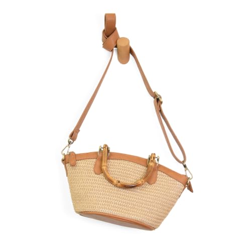 Joy Susan Women's Fashion Purse Straw Bamboo Handle Basket Crossbody Hand Bag4