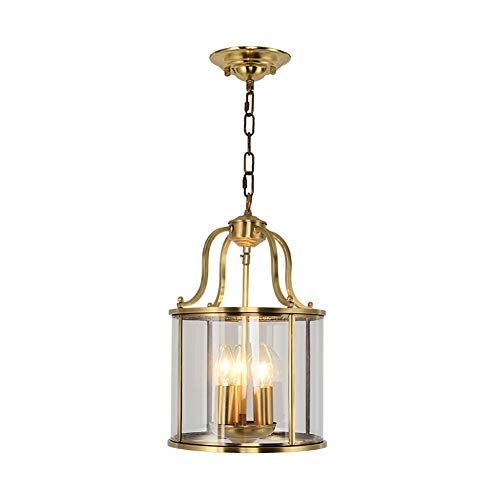 Suspension luminaire rétro 3 lampes en verre transparent pour plafond de chambre