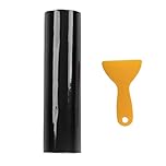 Haosie Sun Strip Car Windscreen, Car Sun Strip, PVC Windshield Decals, with Scraper, for Automobiles, 55.1 X 7.87 Inch, Gloss Black