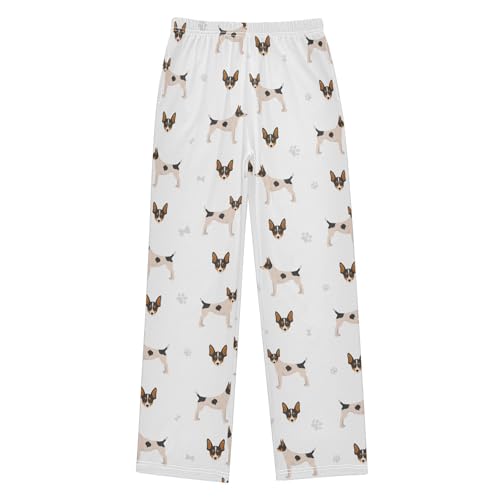 Boys' Pants Fox Terrier Dogs Long Bottoms Jogger Pants Elastic Waist Trousers with Pockets S-XL