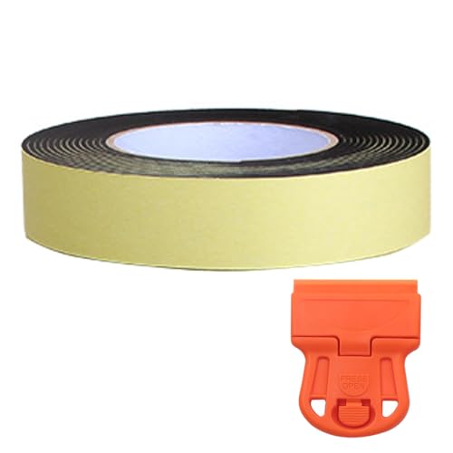 ZXUPOI 1 Pcs Cinta Selladora de Espuma – 8mm (Ancho) x 4mm (Grosor) – Cinta de Espuma Adhesiva...