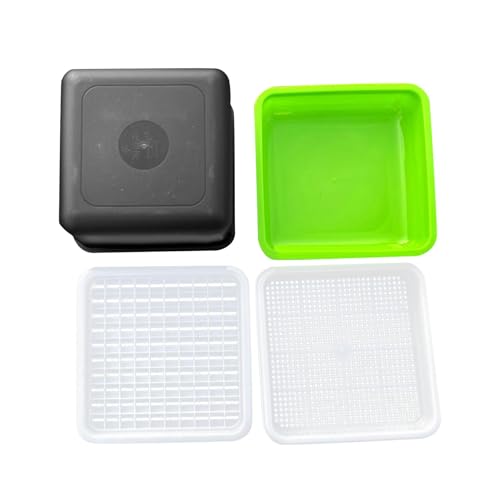 Aymzbd Contenedor para Brotes de Maní, Maceta para Cultivo, Bandeja de Germinación para Jardín, 4 Piezas