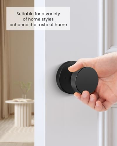 Image of Goldenwarm Black Door Knobs Dummy, Zinc Alloy Keyless Matte Black Door Knobs for Closet and Bifold - Single Side Non Turning (2 Pack /4 Pieces)