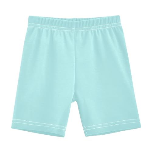 CHIFIGNO Girls' Cartwheel Shorts Breathable Bike Shorts Kids Under Dress Dance Short Pale Turquoise 5T