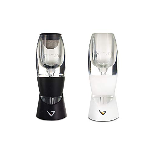 Vinturi Wine Lovers Set Essential Red and White Wine Aerators, Set of 2, Black - Thumbnail 4
