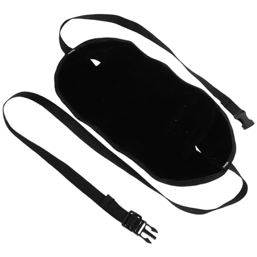 COHEALI Hamaca Avión Reposapiés para Pedicura Pie Ajustable Reposapiés De Viaje Reposapiés Inflable Pie Portátil Cabestrillo para Colgar Los Pies Pie De Avion Asiento Black Franela