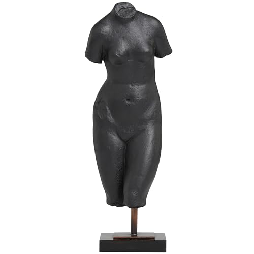 Estatua Decorativa Mujer en Polystone Negra 5x5x14 in