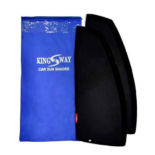 Image of Kingsway Accessories Car Side Window Sun Shade Zipper Magnetic with Rear Windshield Curtain Only Compatible with Toyota Fortuner Year 2025 Onwards All Model, Only Zipper in Front Window, Pack of 7