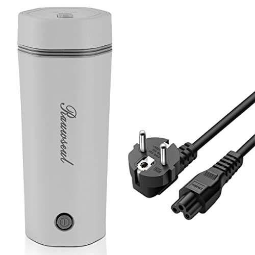 Hervidor eléctrico de agua de viaje, mini taza de calentamiento portátil de 350 ml, mini taza térmica...