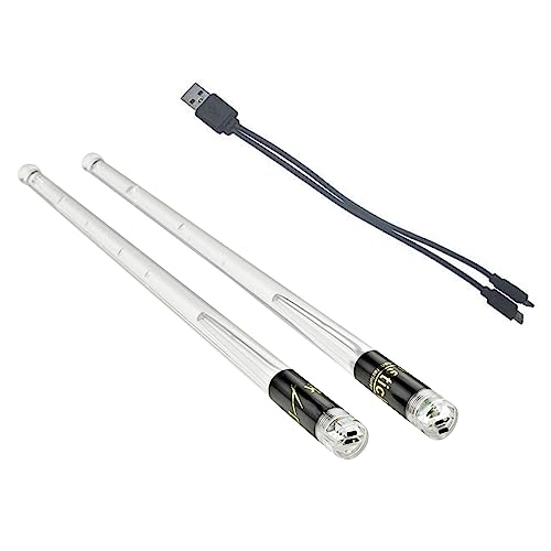 Par de 2 Baquetas Recargables LED con Luz, 15 Cambios de Color, Baquetas Luminosas para Niños y Adultos miniatura 1