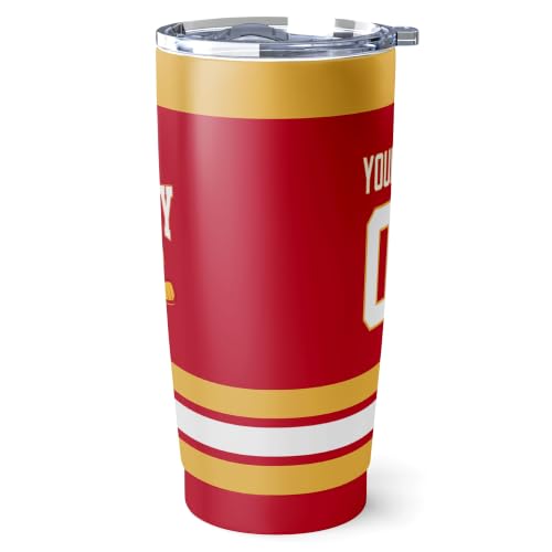 Image of ANTKING Calgary Tumbler 20oz Custom Name Number Travel Mug Gifts | Stainless Steel Insulated Coffee Cup for Men Women