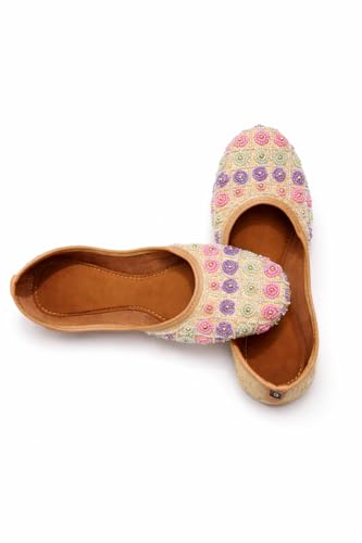 Image of Ethnic Juttis for Women | Traditional Mojari Women Shoes | Fancy Mojari Flats and Heels for Women