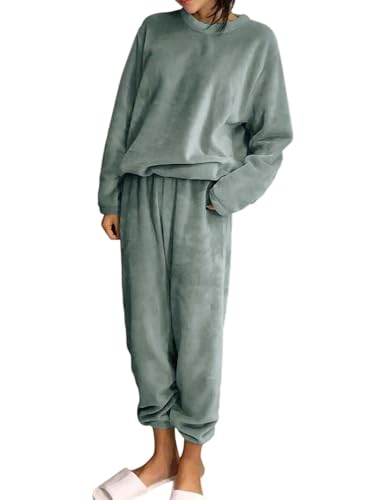 Image of KOTTY Women's Fleece Tracksuit Set | Woolen Co-ord Sweatpants for Winter | Loose Fit Winterset for Ladies