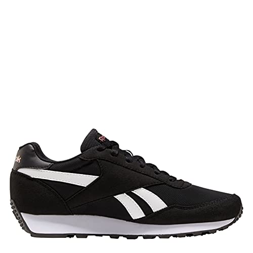 Reebok Rewind Run, Zapatillas Mujer, Core Black White Blush Metal, 40.5 EU