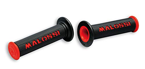 Par puños negros Malossi CUP con logo Rojo