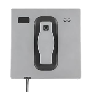 gegeweeret Fensterputzroboter, 2500Pa Automatische Fenster Staubsauger, Fenster Reinigung Maschine mit sprühfunktion für Flächen wie Fliesen, Spiegel, APP-Steuerung (Silber-Grau)