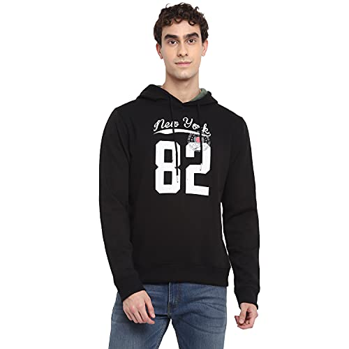 Image of Deniklo Mens Polyester Hooded Neck Sweatshirt