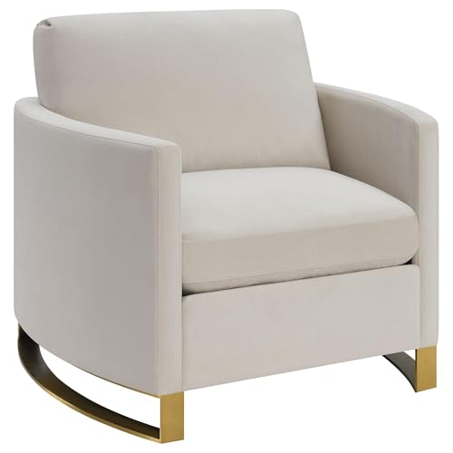 Sillón Arqueado Tapizado Beige miniatura 1