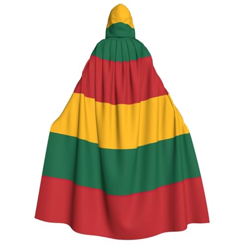 Cape à capuche Lituanie unisexe pour cosplay d'Halloween et Noël