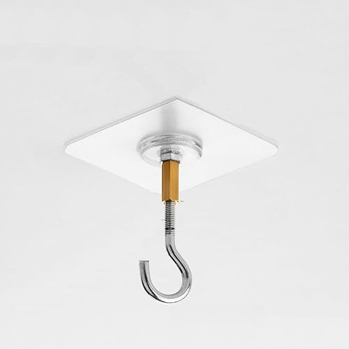 Self Adhesive Metal Ceiling Hooks Wall Mounted No Punching Plants Flower Pots Lanterns Hanging Holder Home Organizer“Transparent”