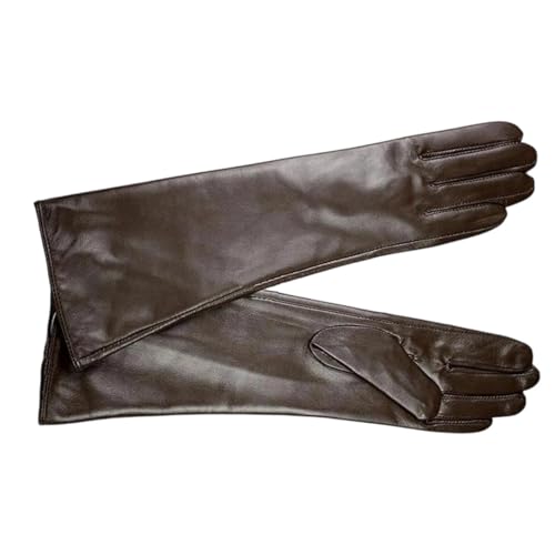 Guantes de piel de oveja para mujer Kelsiop con forro de felpa elegante