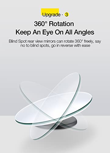 2 Pcs Newest Upgrade Blind Spot Mirror, 2" Round Hd Glass Frameless Convex Rear View Mirrors #TOP3