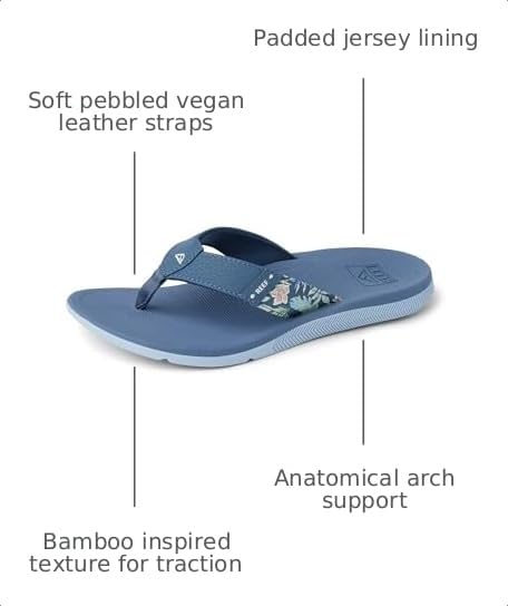 Image of REEF Santa Ana Womens Flip Flop, Arch Support, Water Friendly, Non Marking Outsole