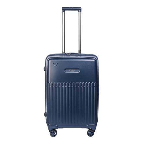 Image of CARLTON Yorkshire Hl | Check-in Trolley Bag, 65 Cm Medium Hardsided Luggage | 8 Wheels, TSA Lock | Polyester | Premium Suitcase for Travel | 5 Year International Warranty | Deep Blue