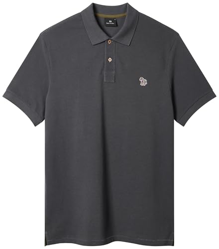 PS Paul Smith,Mens REG FIT SS Polo Shirt Zebra,Dark Grey,M