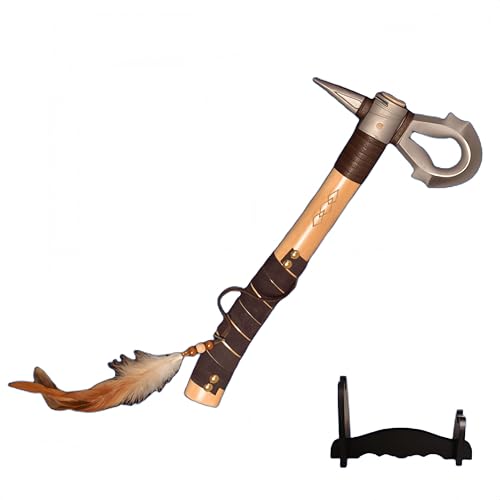 Sword Valley Indian Divine Axe - A Cold Weapon Used in Close Combat on The North American Continent, with Feathered Decorations on The Axe
