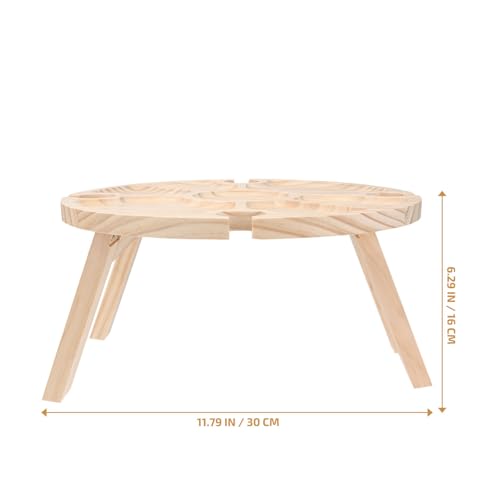 Table à vin pliante en bois anti-renversement pour repas en extérieur - 4