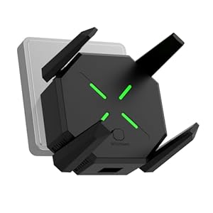 WiFi Extender Signal Booster for Home,WiFi Range Signal Booster,1200Mbps Dual Band 2.4G/5G,WiFi Amplifier WiFi Range Extender,WiFi Repeater Signal Booster,Internet Extender with Ethernet Port (Black)