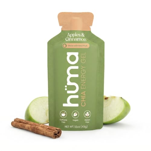 Huma Chia Energy Gel, Apples & Cinnamon, 12 Gels