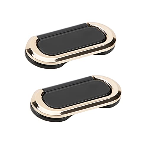 Dreneco 2pcs Hidden Cabinet Handles, Invisible Handles, Cupboard Handles, Wardrobe Handles, Zinc Alloy, Black, 64mm