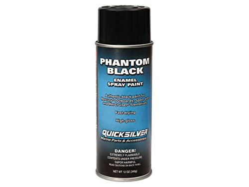 Quicksilver 802878Q1 Phantom Black - Gloss Enamel Spray Paint