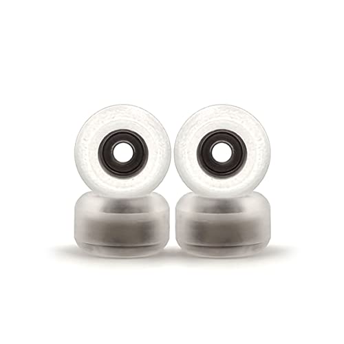 SPITBOARDS Fingerboard Bearing Wheels - Juego de 4 ruedas para patines de dedos, ruedas (transparente) Cover