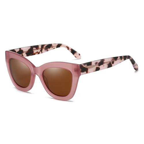 ZENOTTIC Trendy Polarized Women Sunglasses: Retro Cateye Shades - Sun Glasses Designed for Ladies with UV400 Protection