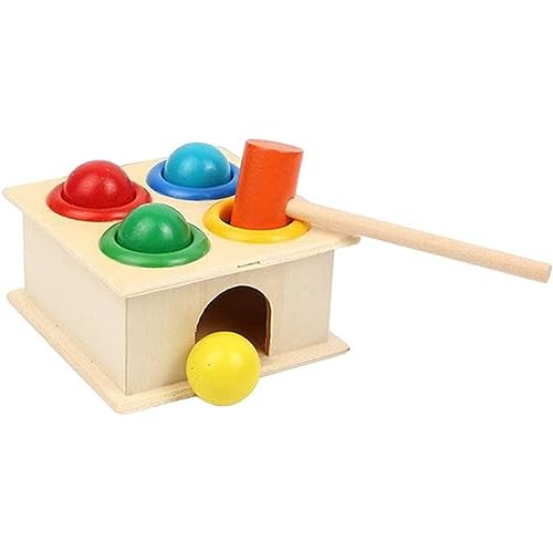 Martillo de madera infantil con banco de golpear para coordinacion y destreza manual