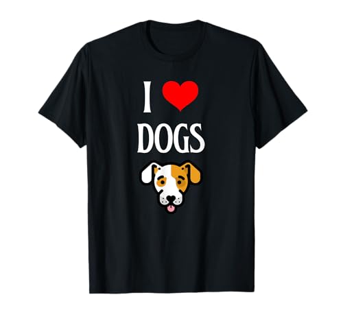 I Love Dogs I Heart Dogs, amante dei cani, cucciolo Maglietta