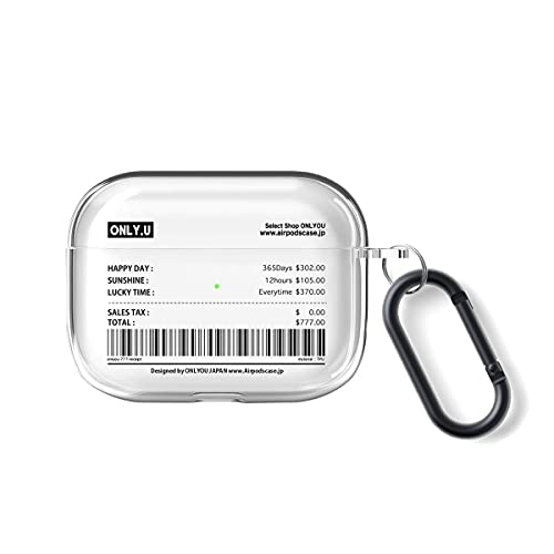 ONLYOU Airpods pro3 �Ή� �P�[�X ������� �؍� ���킢�� �N���A ���� TPU ���V�[�g �o�[�R�[�h �f�U�C�� �G�A�[�|�b�Y �v�� �J�o�[ �C���z���P�[�X �J���r�i (AirPodsPro3�p, �u���b�N)