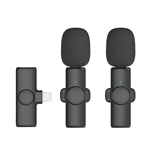 Micro cravate sans fil pour TikTok YouTube Facebook Live double micro de reportage noir