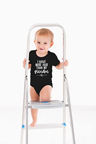 AW Fashions I Have More Hair Than My Grandpa Baby Bodysuit Funny Adorable Newborn Romper Unisex Boys Girls3