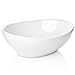 Miligore 16" x 13" Oval White Ceramic Vessel Sink - Modern Egg Shape Above Counter Bathroom Vanity Bowl