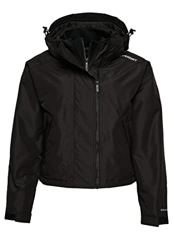 Superdry Damen SD-Windcheater Jacke Schwarz Raster/Weiß 40