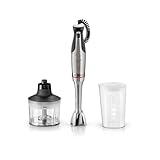 Bosch Stabmixer, Mixbecher, Universalzerkleinerer, Edelstahl Klingen, spülmaschinenfest, Spiralkabel, 1500 Watt, ErgoMaster Serie 8 MSM8M930