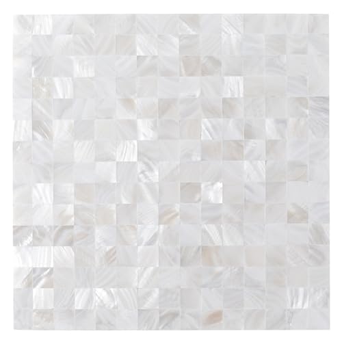 Solid Pure White Mother of Pearl Tiles