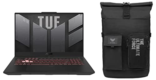 Image of ASUS TUF Gaming F17 (2022), 17.3-inch (43.94 cms) FHD 144Hz, Intel Core i7-12700H 12th Gen, RTX 3060 6GB Graphics, Gaming Laptop, FX707ZM-HX030WS + VP4700 TUF 17 inch (43.18 cm) Backpack (Black)