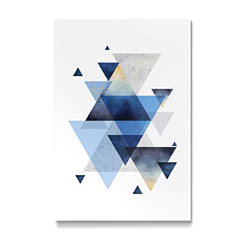 artboxONE Galerie-Print 60x40 cm Geometric Blue Arrangement hochwertiges Acrylglas auf Alu-Dibond vâ€¦ – Vignette